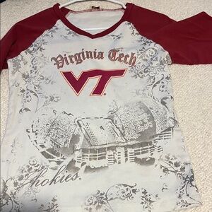 Virginia Tech Women's Jersey Top - Red and White